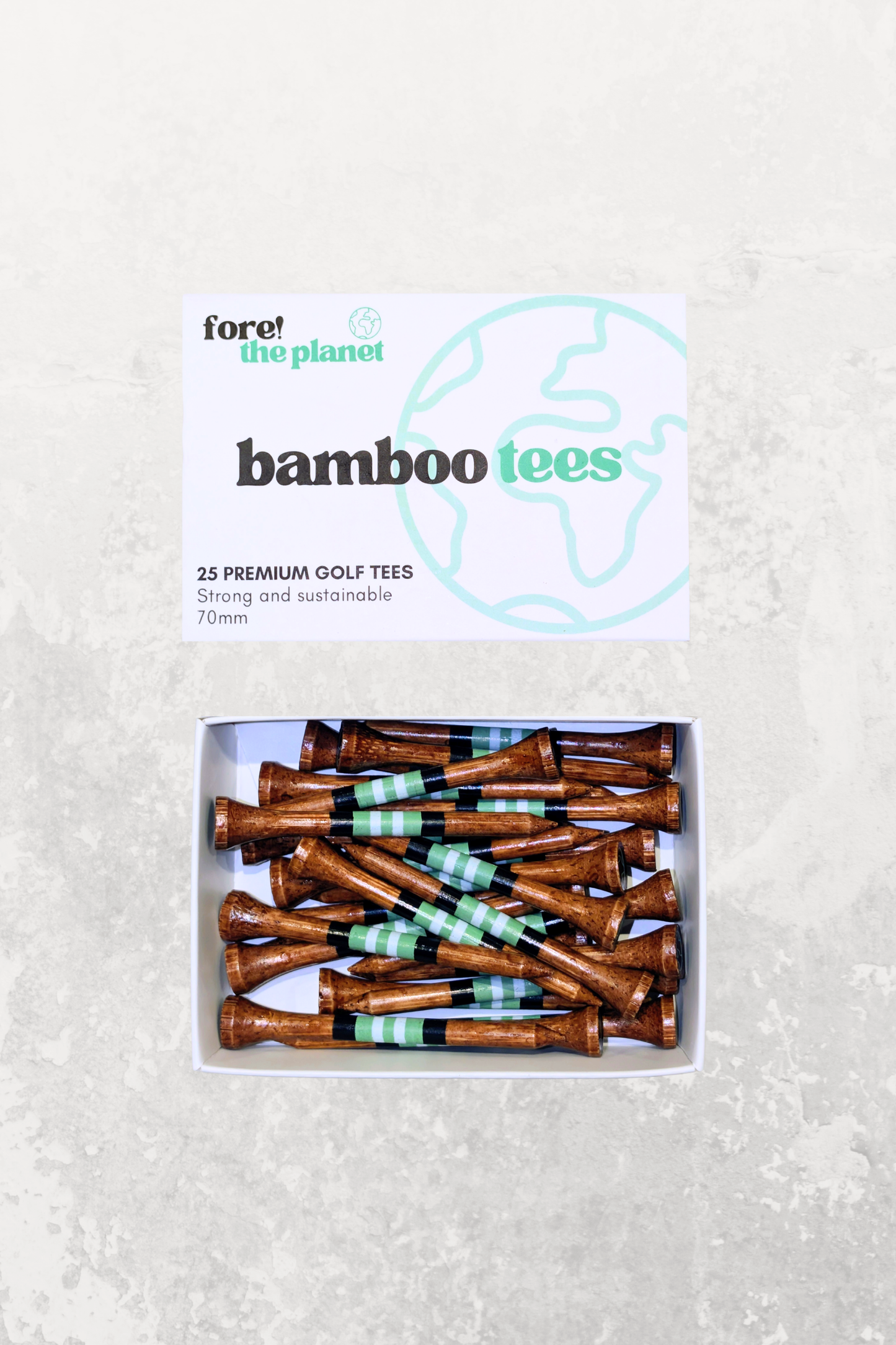 Brown Bamboo Golf Tees - 70mm